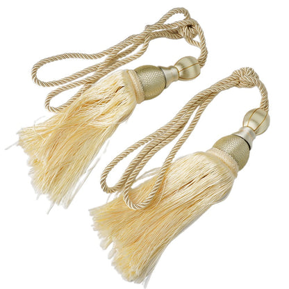 2pcs Large Tie Backs Ball Tassel Curtain Rope Tieback Gold
