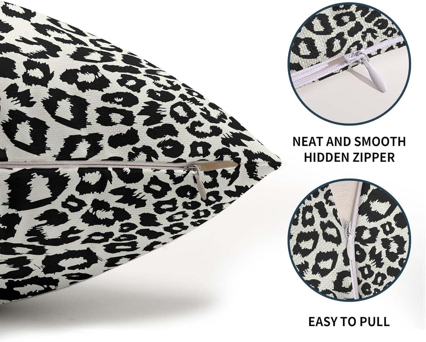 Lime Green White Leopard Print Pillow Covers 18x18 Inch Set of 2 Cheetah Animal Spots Decorative Throw Pillows For Couch Farmhouse Chinoiserie Pillow Cases Home Decor For Room Sofa Bed Porch Outdoor 12" x 20" Yellow Leopard