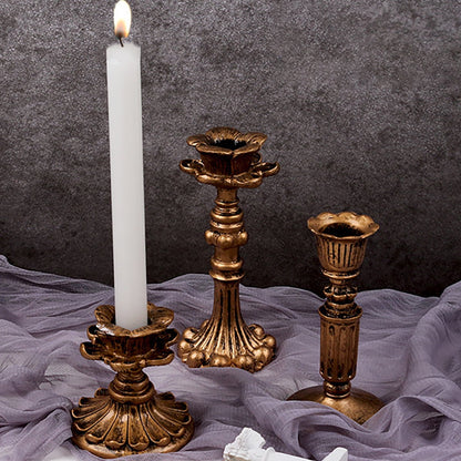 Candlestick Holders , Brass Gold Candlestick Holder Set Candle Stick Holders Decorative Candlestick Stand for Wedding Party Dinning as shown 096