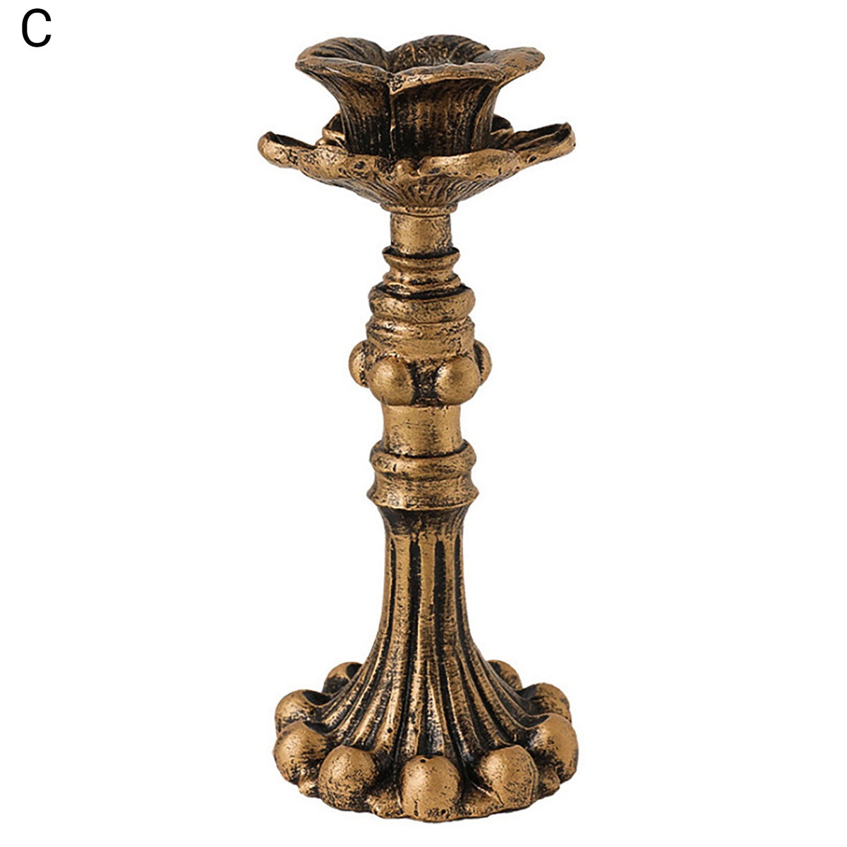 Candlestick Holders , Brass Gold Candlestick Holder Set Candle Stick Holders Decorative Candlestick Stand for Wedding Party Dinning as shown 096