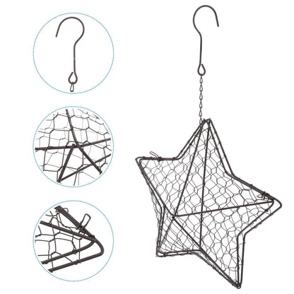 HOOWIFFY Iron Wire Wall Planter Hanging Basket Decorative Flower Pot Holder Space Saving for Indoor Outdoor Use 1 Pc
