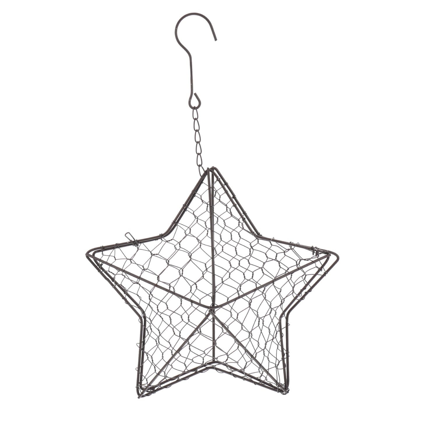 HOOWIFFY Iron Wire Wall Planter Hanging Basket Decorative Flower Pot Holder Space Saving for Indoor Outdoor Use 1 Pc