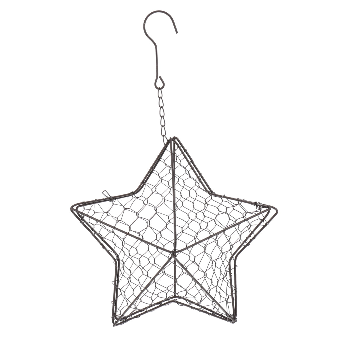 HOOWIFFY Iron Wire Wall Planter Hanging Basket Decorative Flower Pot Holder Space Saving for Indoor Outdoor Use 1 Pc