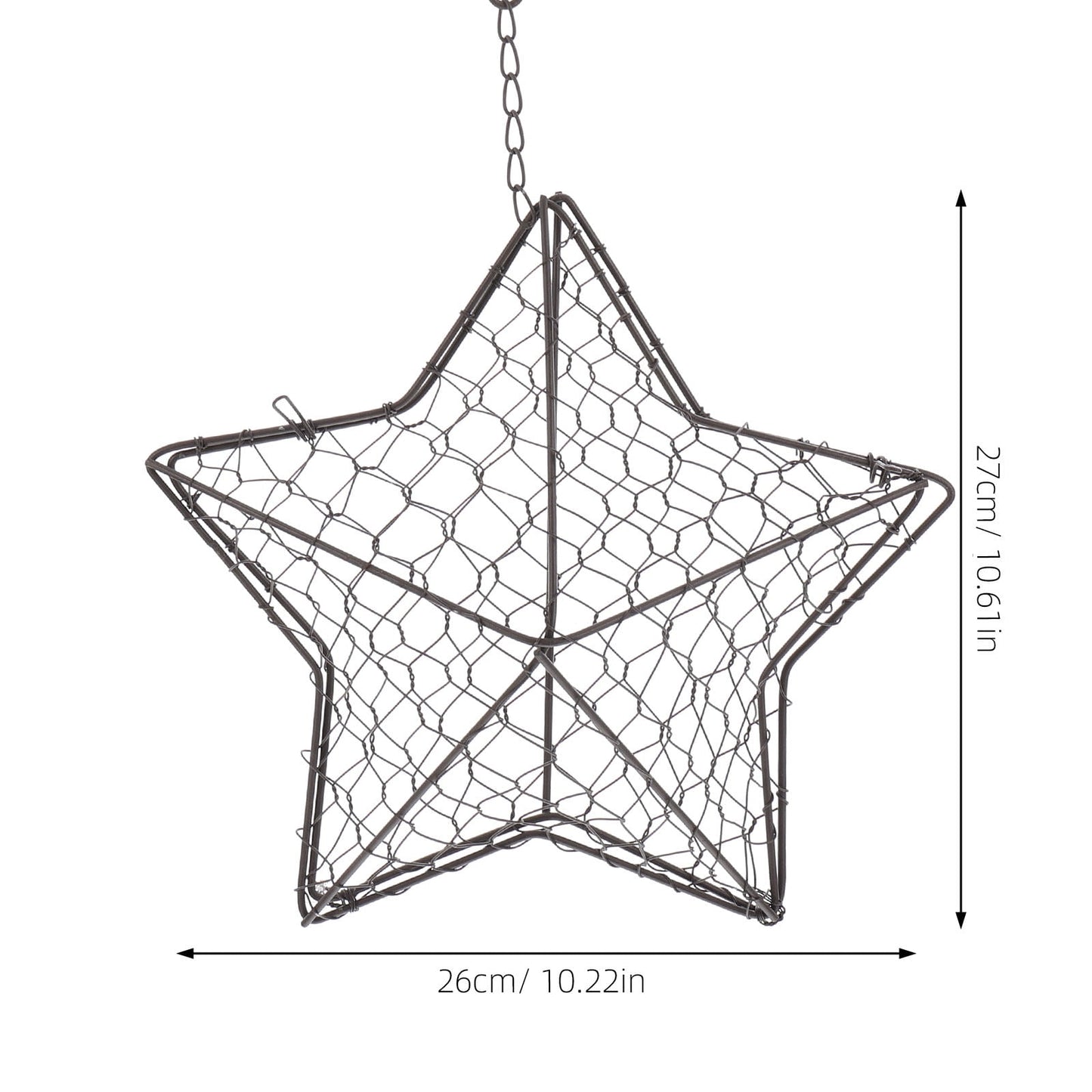 HOOWIFFY Iron Wire Wall Planter Hanging Basket Decorative Flower Pot Holder Space Saving for Indoor Outdoor Use 1 Pc