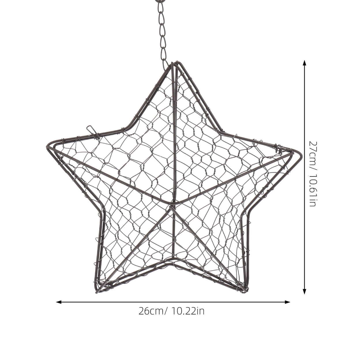 HOOWIFFY Iron Wire Wall Planter Hanging Basket Decorative Flower Pot Holder Space Saving for Indoor Outdoor Use 1 Pc
