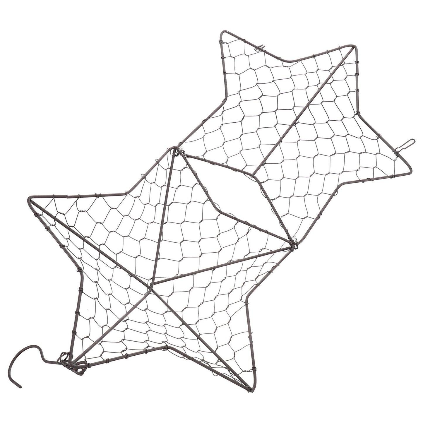 HOOWIFFY Iron Wire Wall Planter Hanging Basket Decorative Flower Pot Holder Space Saving for Indoor Outdoor Use 1 Pc