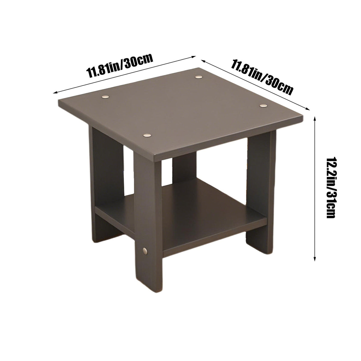 Compact Multi-Functional Side Table, Small Accent End Table for Sofa, Bedside, Living Room & Apartment, Portable Tea Table Nightstand Gray