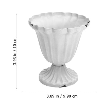 Roman Style Grey Urn Planter Pot for Outdoor Garden, Wedding Decor, Tall Modern Flower Vase, Cactus Plant Container