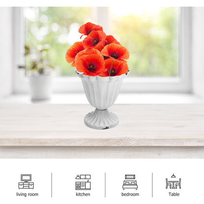 Roman Style Grey Urn Planter Pot for Outdoor Garden, Wedding Decor, Tall Modern Flower Vase, Cactus Plant Container