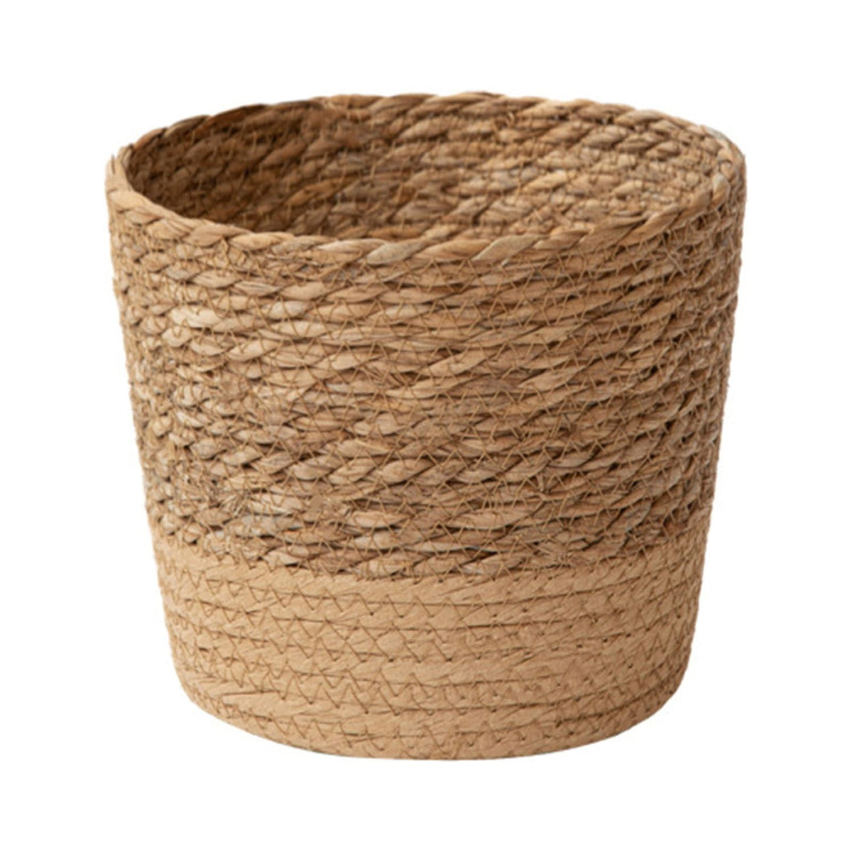 Darzheoy Woven Seagrass Plant Basket, Flower Pots Home Boho Decor, Storage Picnic Grocery Straw Bag for Plant Artificial Tree - 5.5"×8.7"×6.3 F
