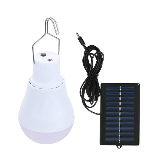 Kdkad Solar Lamp Portable LED Light Bulb, Solar Panel, Powered Rechargeable Lantern Lights Lamps for Pet House Shed Barn Indoor Outdoor Emergency Hiking Tent Reading CamNight Light