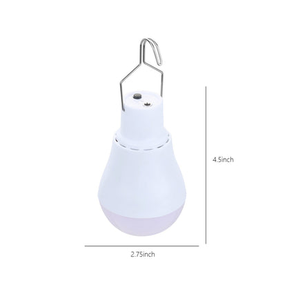 Kdkad Solar Lamp Portable LED Light Bulb, Solar Panel, Powered Rechargeable Lantern Lights Lamps for Pet House Shed Barn Indoor Outdoor Emergency Hiking Tent Reading CamNight Light