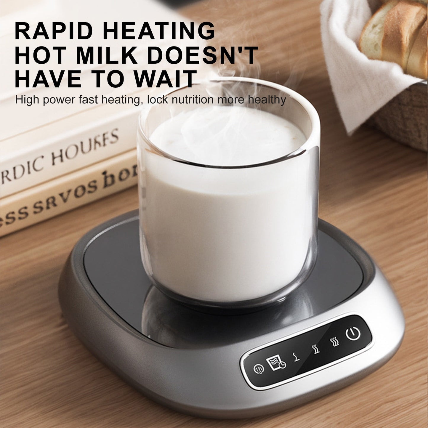 Coffee Mug Warmer, Mug Warmer for Office Desk, Electric Coffee Cup Warmer for Desk with 3-Temp Settings, Advanced Temperature-Controlled Beverage Warmers Heating Plate, for Coffee, Milk, Tea