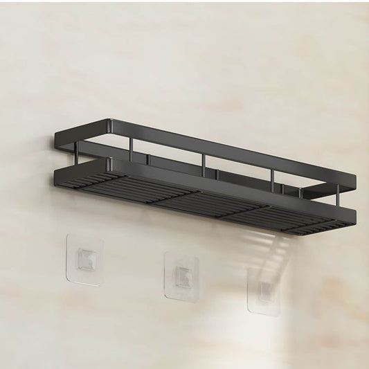 Metal Spice Rack, Wall Mount Floating Shelves, Black Storage organizer, Wall-mounted Household Spice Jars Rack, Wall Multi-function Storage Racks, for Cabinet Door, Pantry, Kitchen/Bathroom Supplies