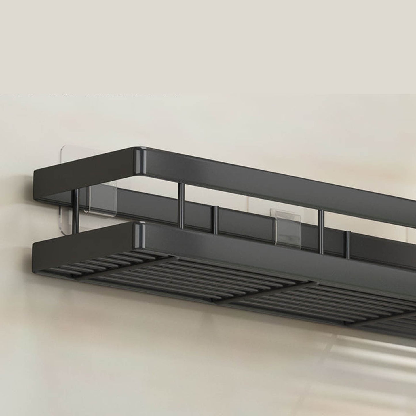 Metal Spice Rack, Wall Mount Floating Shelves, Black Storage organizer, Wall-mounted Household Spice Jars Rack, Wall Multi-function Storage Racks, for Cabinet Door, Pantry, Kitchen/Bathroom Supplies