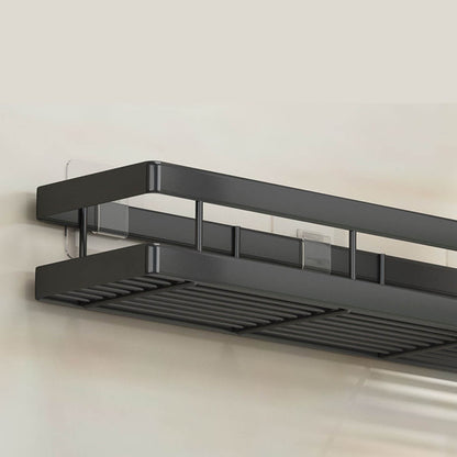 Metal Spice Rack, Wall Mount Floating Shelves, Black Storage organizer, Wall-mounted Household Spice Jars Rack, Wall Multi-function Storage Racks, for Cabinet Door, Pantry, Kitchen/Bathroom Supplies