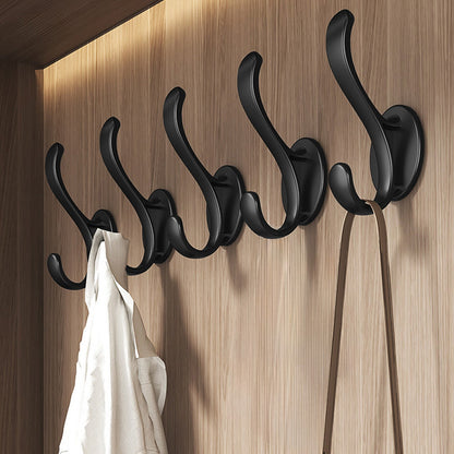 Wall Mounted Coat Hooks, 5 Pack Heavy Duty Hardware Robe Hooks, Decorative for Single Hanging Coats Towel Cubicle Classroom Kitchen Bath Backpack Hat Hook
