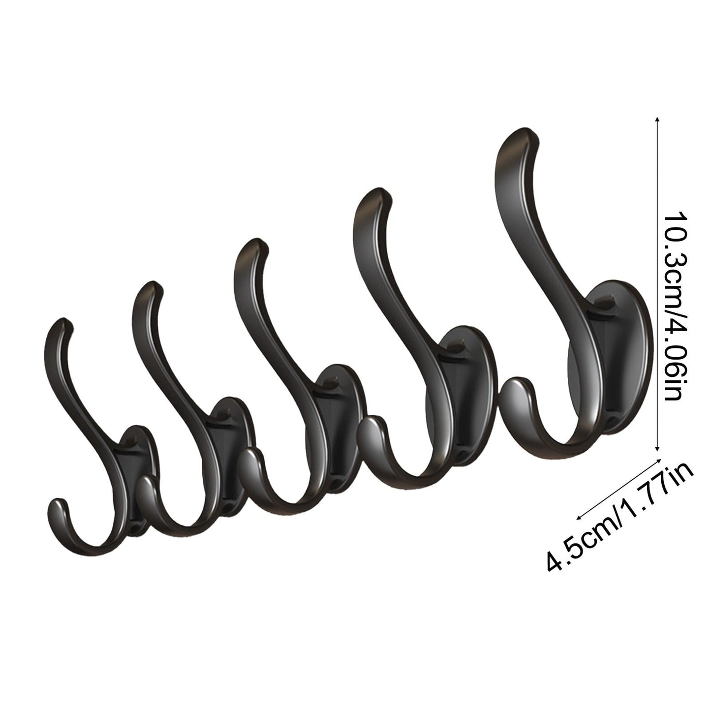 Wall Mounted Coat Hooks, 5 Pack Heavy Duty Hardware Robe Hooks, Decorative for Single Hanging Coats Towel Cubicle Classroom Kitchen Bath Backpack Hat Hook