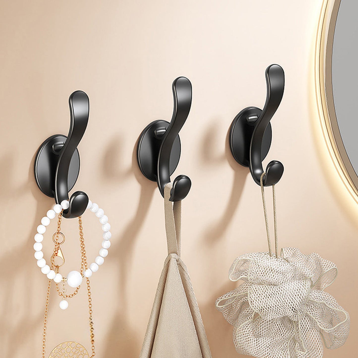 Wall Mounted Coat Hooks, 5 Pack Heavy Duty Hardware Robe Hooks, Decorative for Single Hanging Coats Towel Cubicle Classroom Kitchen Bath Backpack Hat Hook