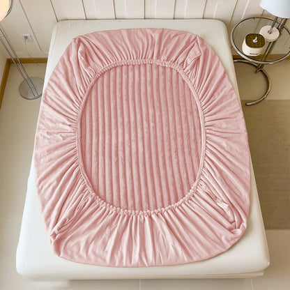 Velvet Fleece Fitted Sheet Bed Sheet, Plain Thermal Warm Soft Bedding, Flannel Fitted Sheet, Super Soft Warm Velvet Plush Bed Sheets, Winter Imitation Fleece Bed Sheet, Milk Fleece Bed Cover