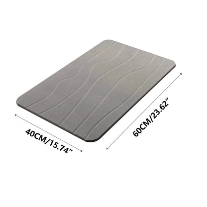 Stone Bath Mat, Diatomaceous Earth Shower Mat, Non-Slip Super Absorbent Diatomite Stone Bath Mats, Bathroom Door Mat, for Bathroom Floor Quick Drying Natural Easy to Clean