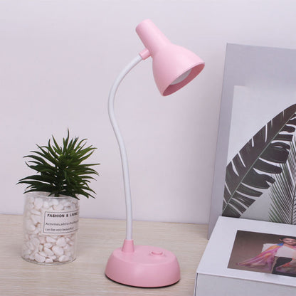 Cute Desk Lamp with USB Charging Port, Dimmable LED Reading Lamp, Flexible Gooseneck Auto Dimming Table Task Light, Bedside Reading Table Lamp, for Home Office Dorm Bedside