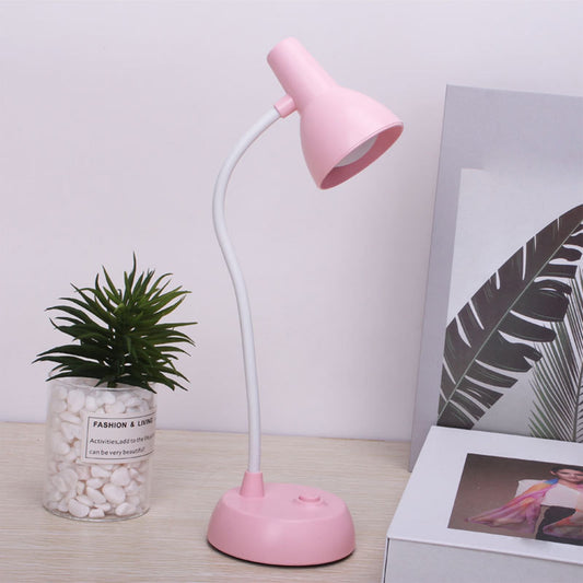 Cute Desk Lamp with USB Charging Port, Dimmable LED Reading Lamp, Flexible Gooseneck Auto Dimming Table Task Light, Bedside Reading Table Lamp, for Home Office Dorm Bedside
