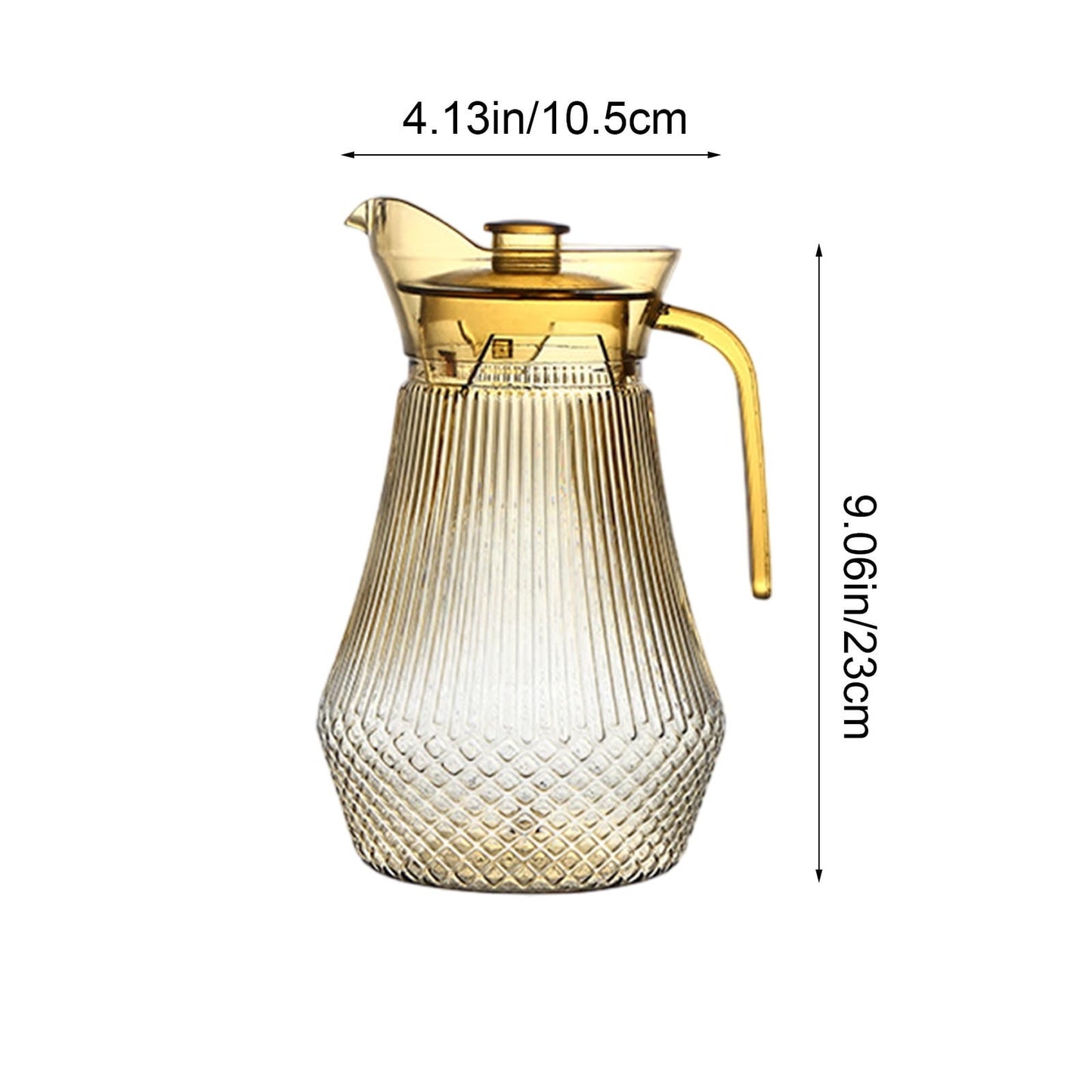 Acrylic Pitcher, Clear Plastic Water Pitchers with Lid and Spout, Iced Tea Pitcher Beverage Containers for Fridge, Juice, Sangria, Lemonade, Shatter-proof, BPA-Free