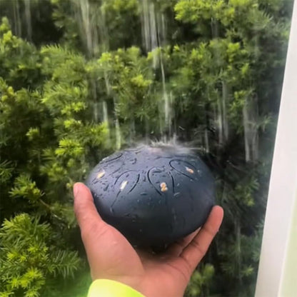 Rain Drum for Outside Garden,Chakra Drum for Rain Outdoor, Drum Rain Chime Waterproof,Rain Drum for Garden Instrument, chakra Drum 6 Inches 8 Notes, Chakra Rain Drum Outdoor