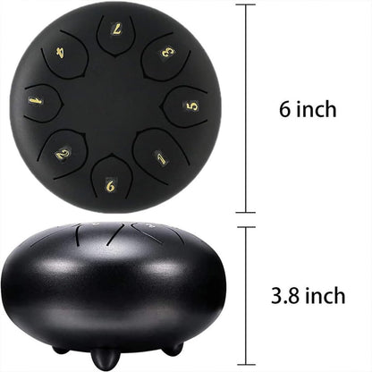 Rain Drum for Outside Garden,Chakra Drum for Rain Outdoor, Drum Rain Chime Waterproof,Rain Drum for Garden Instrument, chakra Drum 6 Inches 8 Notes, Chakra Rain Drum Outdoor