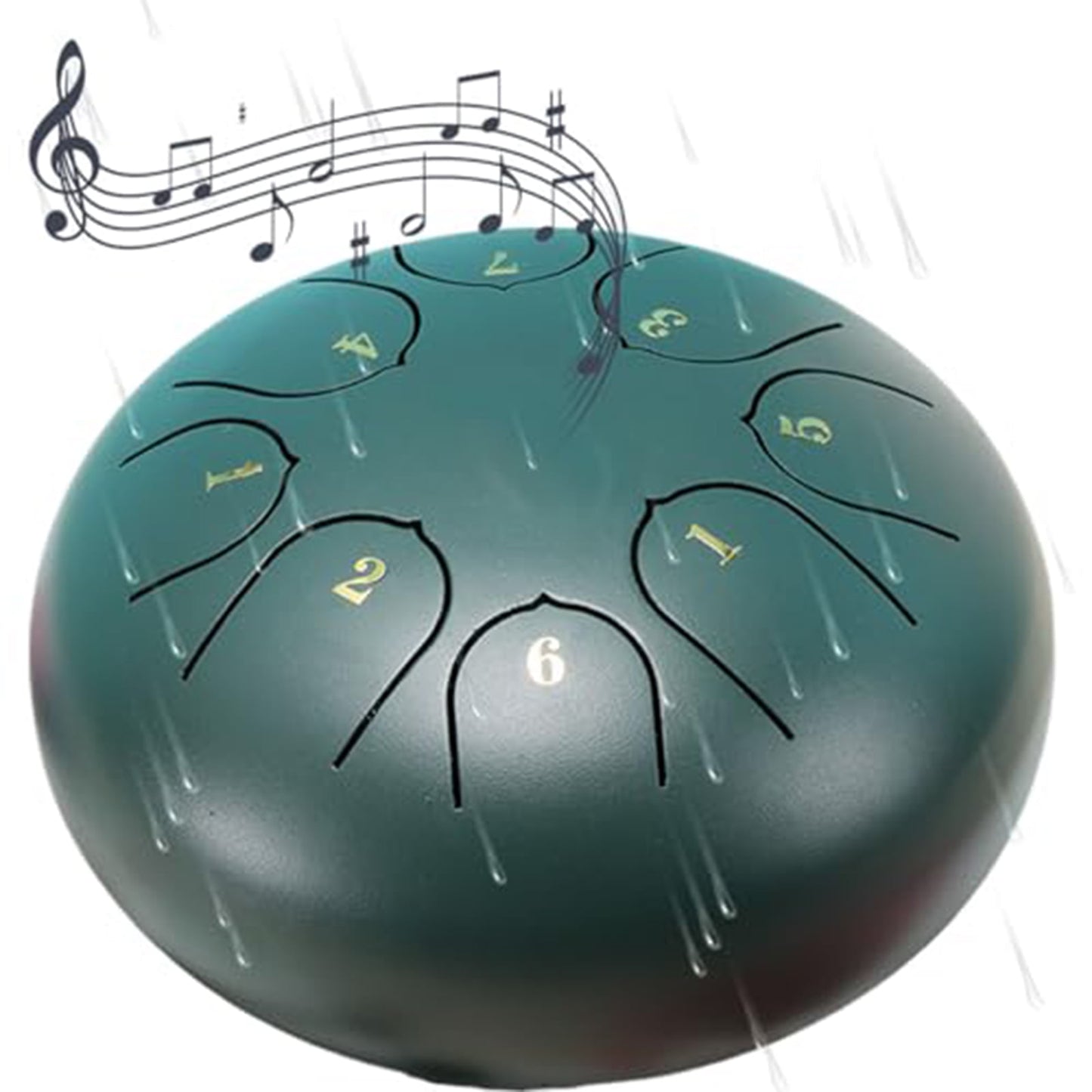 Rain Drum for Outside Garden,Chakra Drum for Rain Outdoor, Drum Rain Chime Waterproof,Rain Drum for Garden Instrument, chakra Drum 6 Inches 8 Notes, Chakra Rain Drum Outdoor