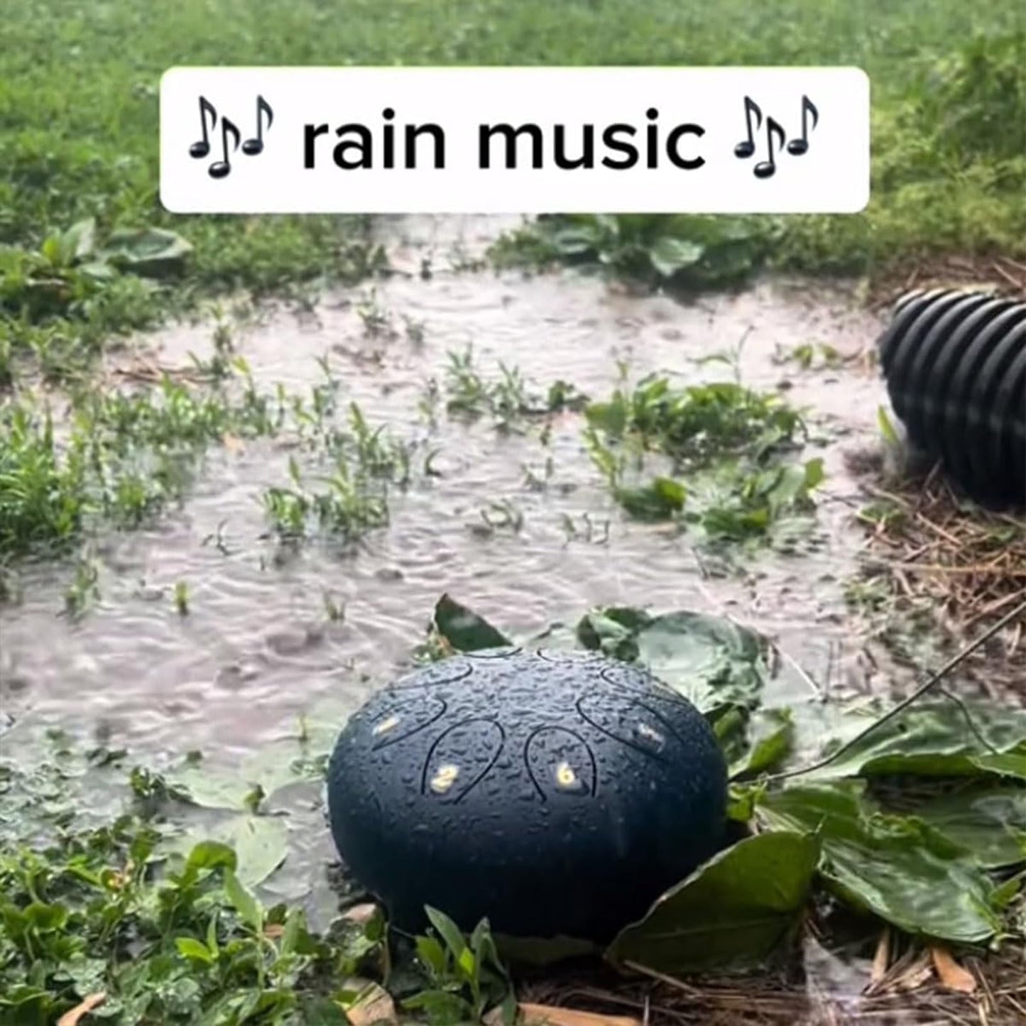 Rain Drum for Outside Garden,Chakra Drum for Rain Outdoor, Drum Rain Chime Waterproof,Rain Drum for Garden Instrument, chakra Drum 6 Inches 8 Notes, Chakra Rain Drum Outdoor