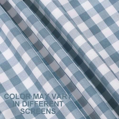 Light Blue Farmhouse Buffalo Plaid Pillow Covers 18x18 Set of 2 Patio Outdoor Decor Neutral Checkered Pillow Covers 18 x 18, Blue and White Gingham