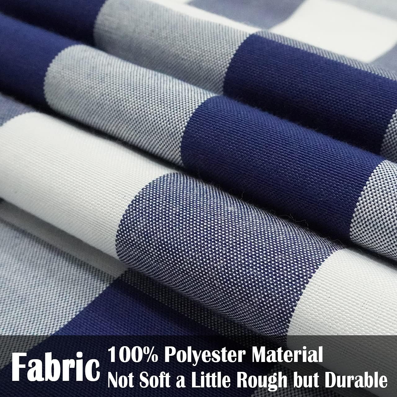 Light Blue Farmhouse Buffalo Plaid Pillow Covers 18x18 Set of 2 Patio Outdoor Decor Neutral Checkered Pillow Covers 18 x 18, Blue and White Gingham