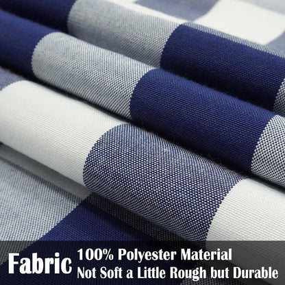 Light Blue Farmhouse Buffalo Plaid Pillow Covers 18x18 Set of 2 Patio Outdoor Decor Neutral Checkered Pillow Covers 18 x 18, Blue and White Gingham
