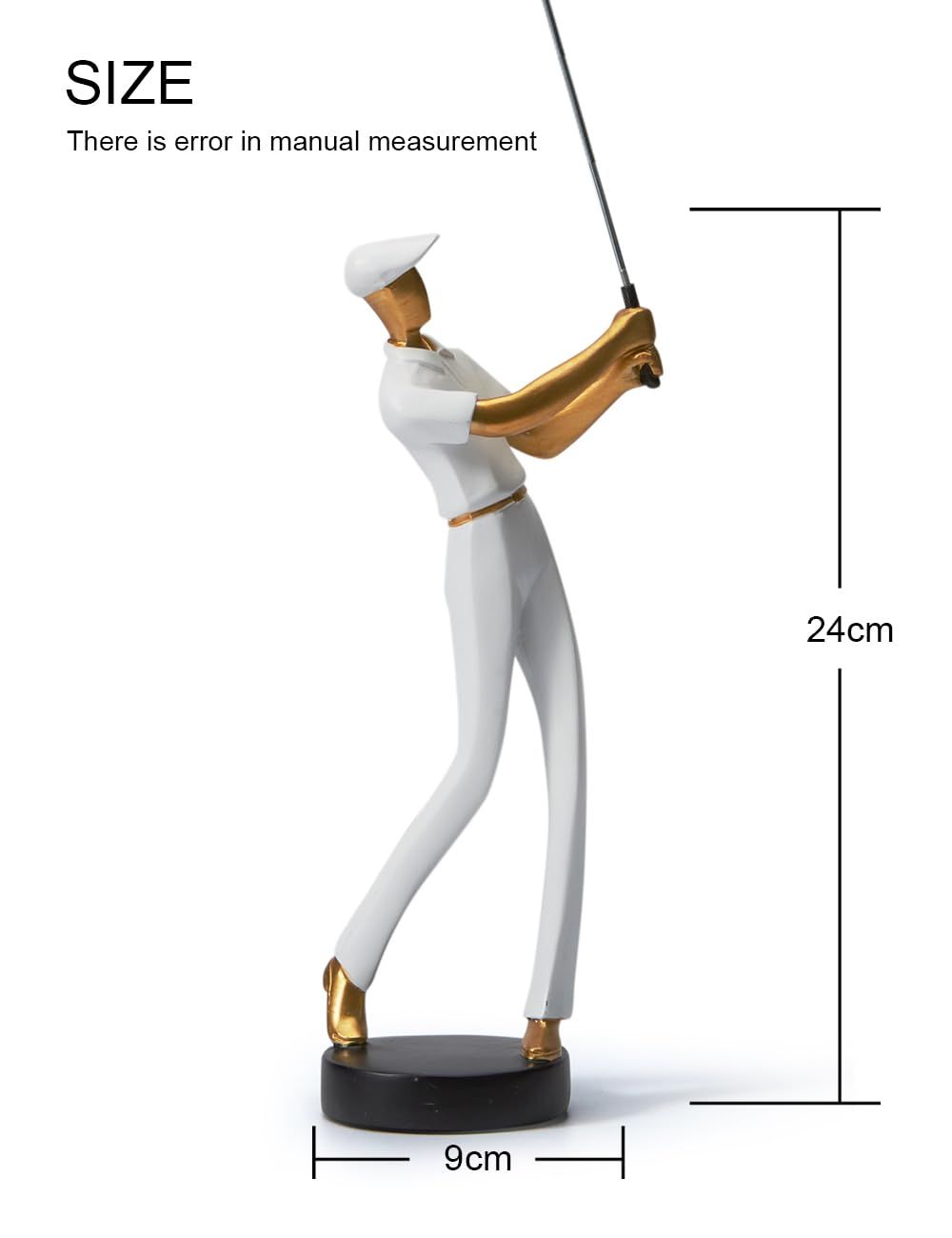 Decor Figurine Statue Modern Sculpture Home Gifts Table Centerpiece Crafts  Arts 10inch-Golf White-Home Decoration Collection