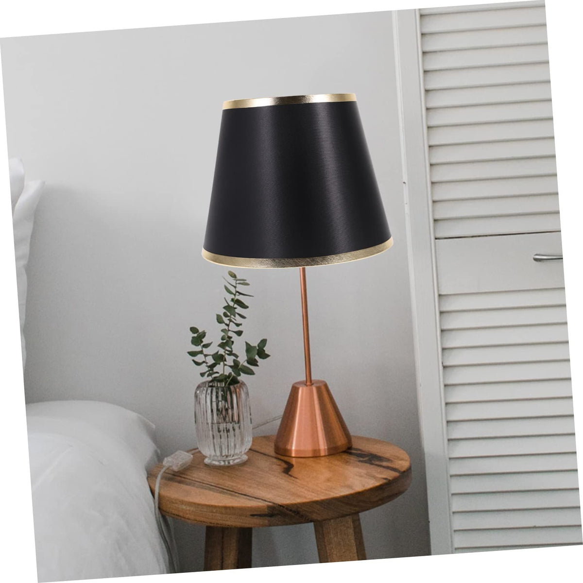 Fabric Lampshade Desk Black Mini Accessories Side Table Lampshade Drum Lamp Shades for Table Lamps Lampshades for Table