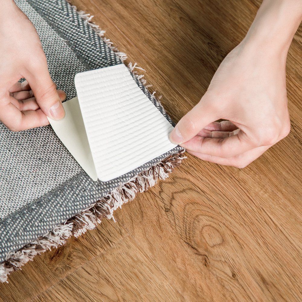 Washable Grippers for Rug, New Materials to Non Slip Rug Pads for Hardwood Floors, Under Rug Carpet Tape Keep Your Rug in Place