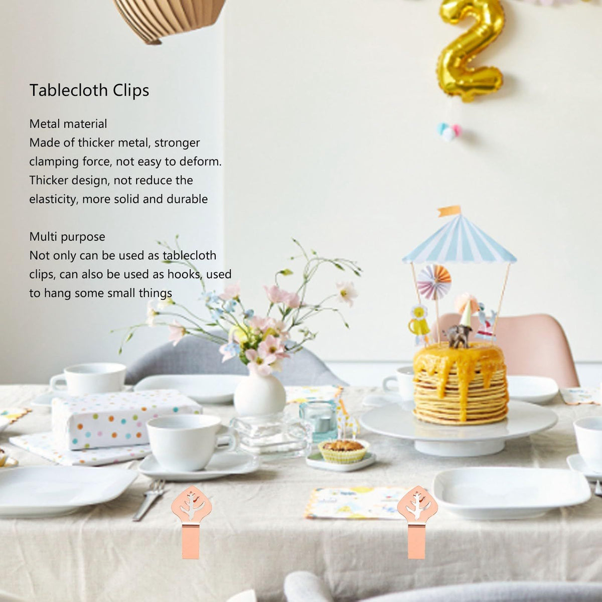 Tablecloth Clips, Stainless Steel Tablecloth Clips, Thickened Strong Table Cloth Clips, Increased Slip, Resistance Rust Tablecloth