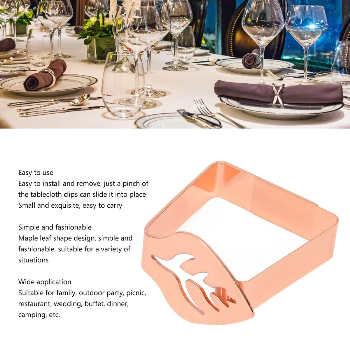 Tablecloth Clips, Stainless Steel Tablecloth Clips, Thickened Strong Table Cloth Clips, Increased Slip, Resistance Rust Tablecloth