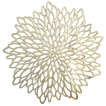 Placemats 3.9inch Pressed Vinyl Round Table Mates for Dining Washable and Wipeable Kitchen Place Mat for Holiday