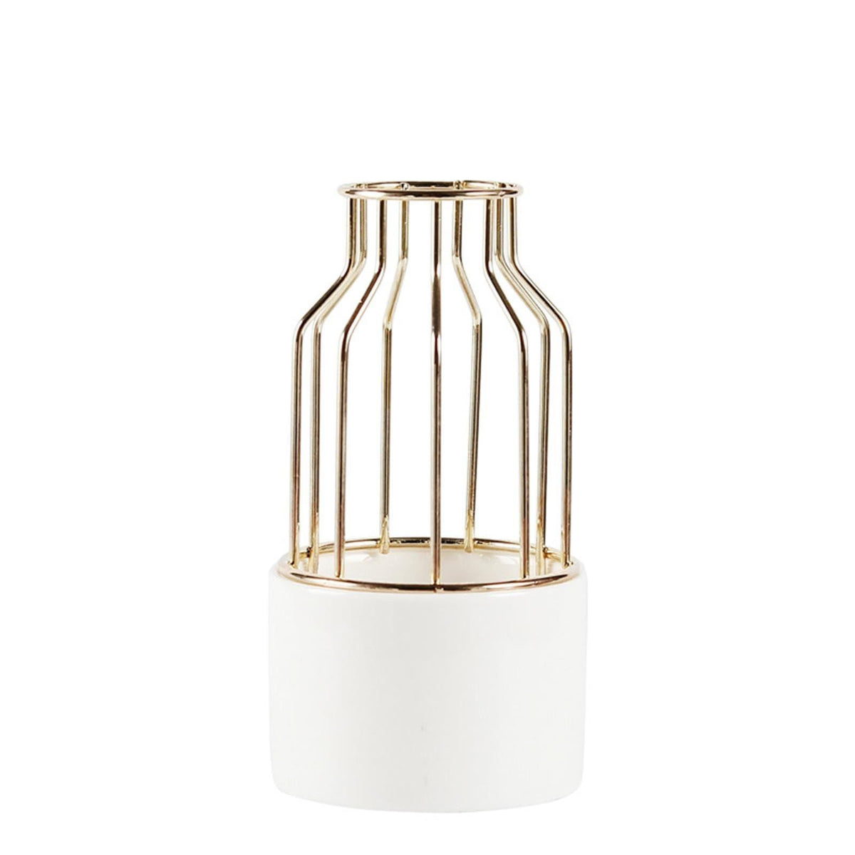 Vases for Decor Vase Nordic Style Geometric Wrought Iron Transparent Creative Home Decoration Decorative Vase