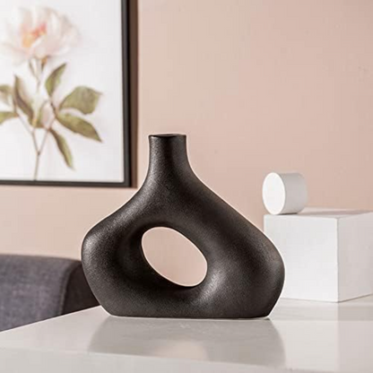 Ceramic vase ornaments, dried flowers, living room home decor, creative homestay style decorations, flower vessels