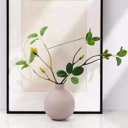 Small Vase Three-Piece Set, Desktop Round Cute Ceramic Flower Vase Simple Soft Decoration Home Decoration