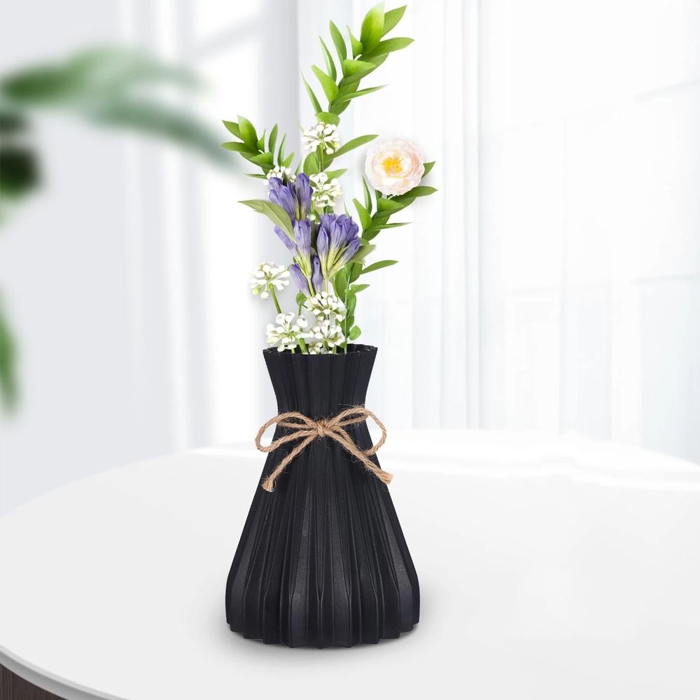 Vases for Flowers Ceramic Look Unbreakable Home Decoration Vase European Wedding for Home Decor,Cannot Fill Water(2pcs)