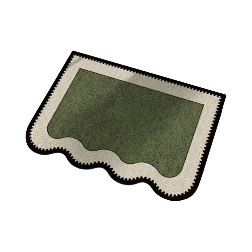 Mid Green Non Bathroom Rug Absorbent Floor Mat Low Profile Non Slip Entryway Kitchen Bath Sink Mat for Home Hallway Laundry Room Bedroom Washable Floor Mat 15.75 x 23.62 In Guest Room Laundry Room