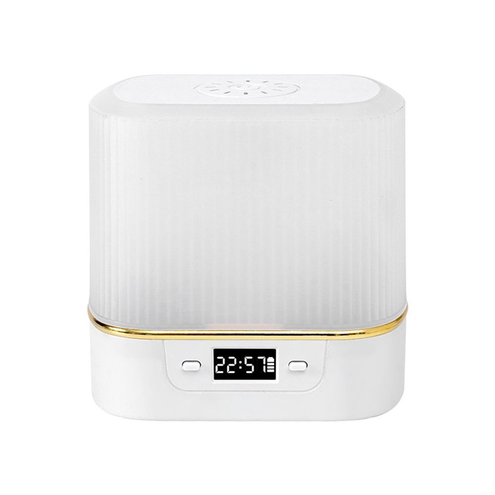 Rechargeable Night Light Bedside Lamp Baby Feeding Bedroom Table Lamp with Clock Adjustable Brightness 3 Color Eye Care USB or Plug In for Reading Sleeping Office