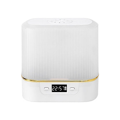 Rechargeable Night Light Bedside Lamp Baby Feeding Bedroom Table Lamp with Clock Adjustable Brightness 3 Color Eye Care USB or Plug In for Reading Sleeping Office
