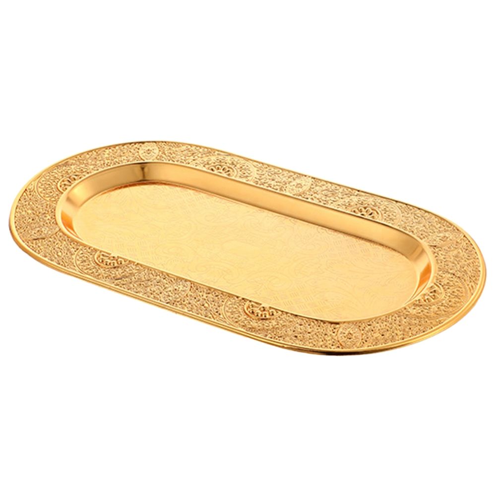 European Style Golden Fruit Tray for Storage Elegant Multi Function Serving Plate