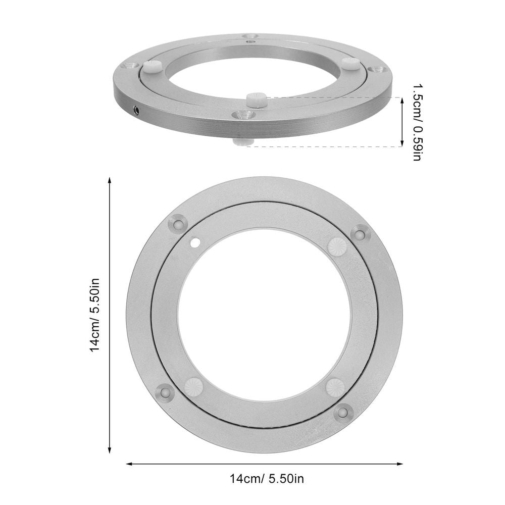 Heavy Duty Silent Rotating Aluminum Alloy Plate Stand for Dining Table, and Smooth